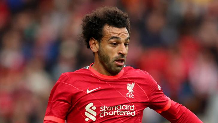 Mo Salah playing for Liverpool